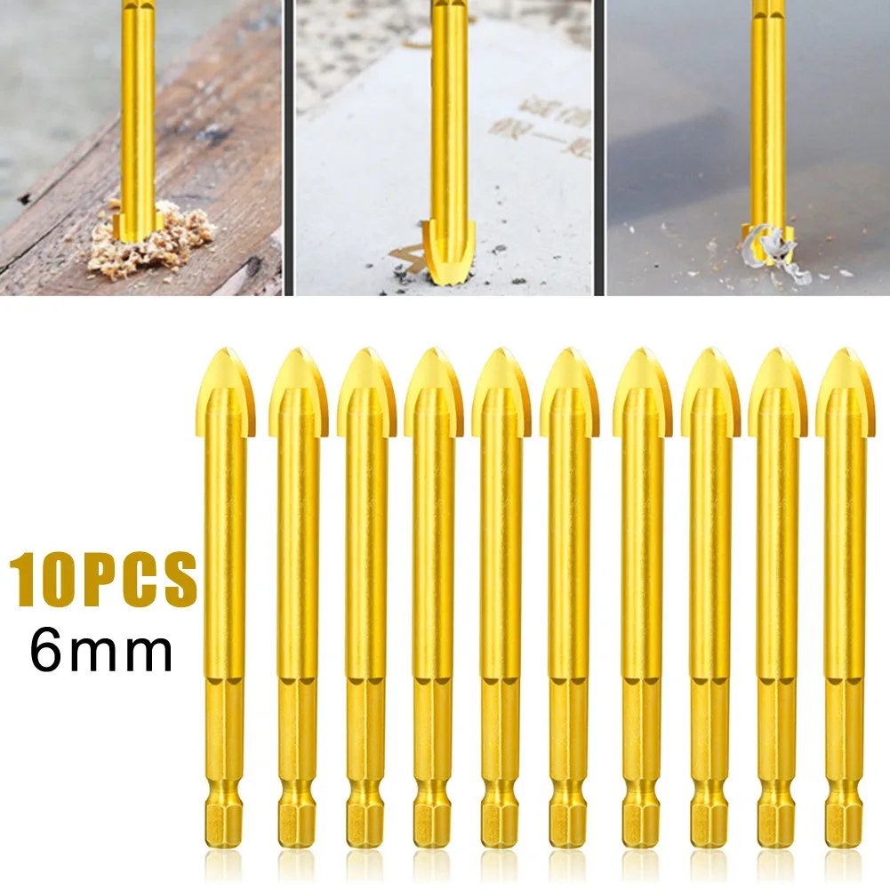 10 Pcs Glass Drill Bit Hole Opener Tungsten Carbide W/6mm Shank Tungsten Carbide For Ceramic Glass Tile Marble Mirror Spear Head
10 Pcs Glass Drill Bit Hole Opener Tungsten Carbide W/6mm Shank Tungsten Carbide For Ceramic Glass Tile Marble Mirror Spear Head