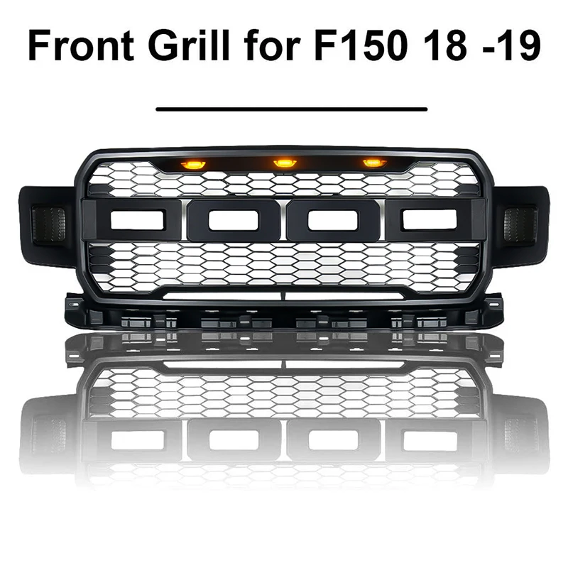 Решетка радиатора для F150 Raptor, сетка для грилей F-150, 2018 2019 2020, гоночная решетка, передний бампер, решетка радиатора с подсветкой
Решетка радиатора для F150 Raptor, сетка для грилей F-150, 2018 2019 2020, гоночная решетка, передний бампер, решетка радиатора с подсветкой