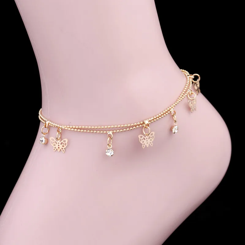 Trendy Women Anklet Butterfly Beads Chain Ankle Bracelets Gold Color Leg Foot Beach Charm Bracelets Bohemian Jewelry Gifts
Trendy Women Anklet Butterfly Beads Chain Ankle Bracelets Gold Color Leg Foot Beach Charm Bracelets Bohemian Jewelry Gifts