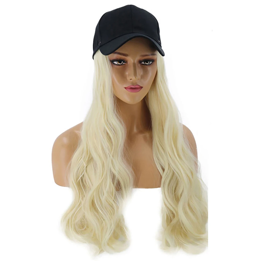 Women Stylish Long Wave Wig Hairpiece Synthetic Hair Extension with Baseball Hat Multicolor Naturally Connect Hat Wig Adjustable
Women Stylish Long Wave Wig Hairpiece Synthetic Hair Extension with Baseball Hat Multicolor Naturally Connect Hat Wig Adjustable