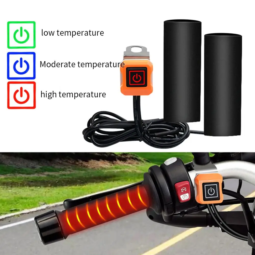 1 Set Motorcycle 12V 3-Gear Heated Hand Grip Pads Electric Handlebar Sleeves Sticker L Bracket Fixing Handlebar accessories new 
1 Set Motorcycle 12V 3-Gear Heated Hand Grip Pads Electric Handlebar Sleeves Sticker L Bracket Fixing Handlebar accessories new