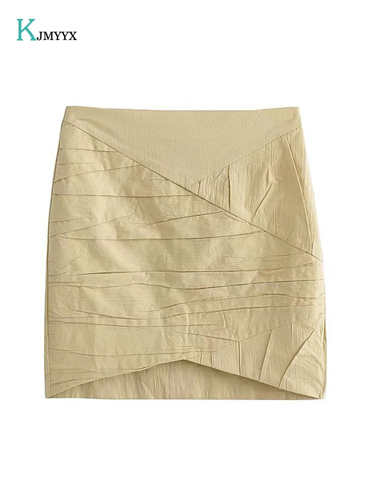 KJMYYX 2022 New Women Summer Fashion Solid Folds Short Skirt Vintage A Line High Waist Zipper Ladies Short Skirts Casual
KJMYYX 2022 New Women Summer Fashion Solid Folds Short Skirt Vintage A Line High Waist Zipper Ladies Short Skirts Casual