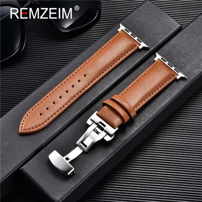 Calfskin Casual Leather Watchband 42mm 44mm Strap for Apple Watch 6 5 4 3 2 Soft Leather Band 38mm 40mm for Apple Smart Watch
Calfskin Casual Leather Watchband 42mm 44mm Strap for Apple Watch 6 5 4 3 2 Soft Leather Band 38mm 40mm for Apple Smart Watch