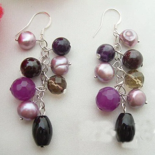 New Favorite Pearl Jewelry Gray Pearl Faceted Agate Amethyst Earrings S925 Sterling Silver Hook Handmade Charming Lady Gift
New Favorite Pearl Jewelry Gray Pearl Faceted Agate Amethyst Earrings S925 Sterling Silver Hook Handmade Charming Lady Gift