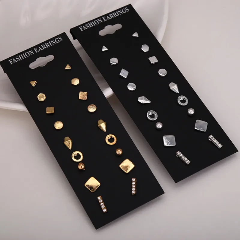 Exquisite 9 Pairs of Studs Earrings Set 2021 New Summer Temperament Simple Ear Jewelry 
Exquisite 9 Pairs of Studs Earrings Set 2021 New Summer Temperament Simple Ear Jewelry