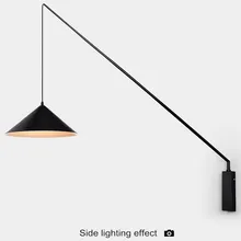Nordic Simple Bedroom Home Post-modern Industrial Style Creative Fishing Rod Restaurant Living Room Decoration Study Wall Lamp