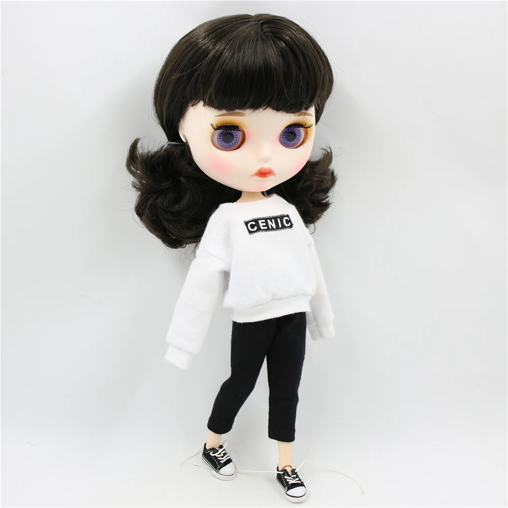 Ледяная DBS Blyth кукла 1/6 BJD белая кожа совместное тело матовое лицо с одеждой