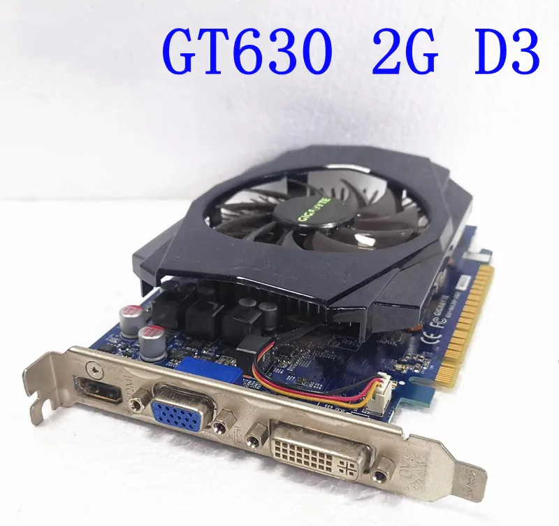 Бывшая в употреблении Видеокарта Gigabyte GT630 2G 128 бит GDDR3 для NVIDIA VGA HDMI DVI | Компьютеры и