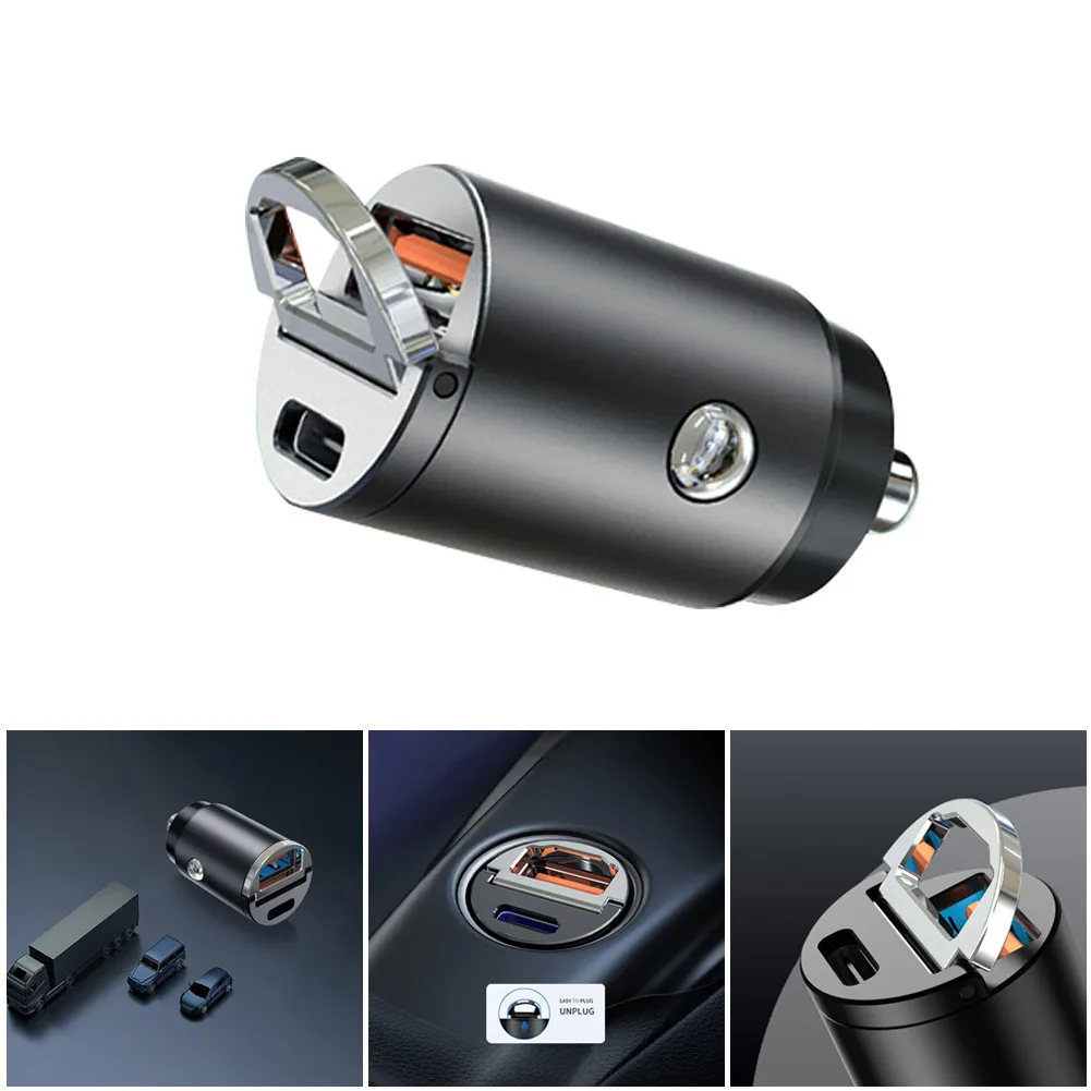 Car Mini PD Dual Port Car Charger 20w Car Smart Fast Charging Usb Qc3.0 DC12-24V USB+Type-C Car Charger DC Socket Cigar Lighter
Car Mini PD Dual Port Car Charger 20w Car Smart Fast Charging Usb Qc3.0 DC12-24V USB+Type-C Car Charger DC Socket Cigar Lighter