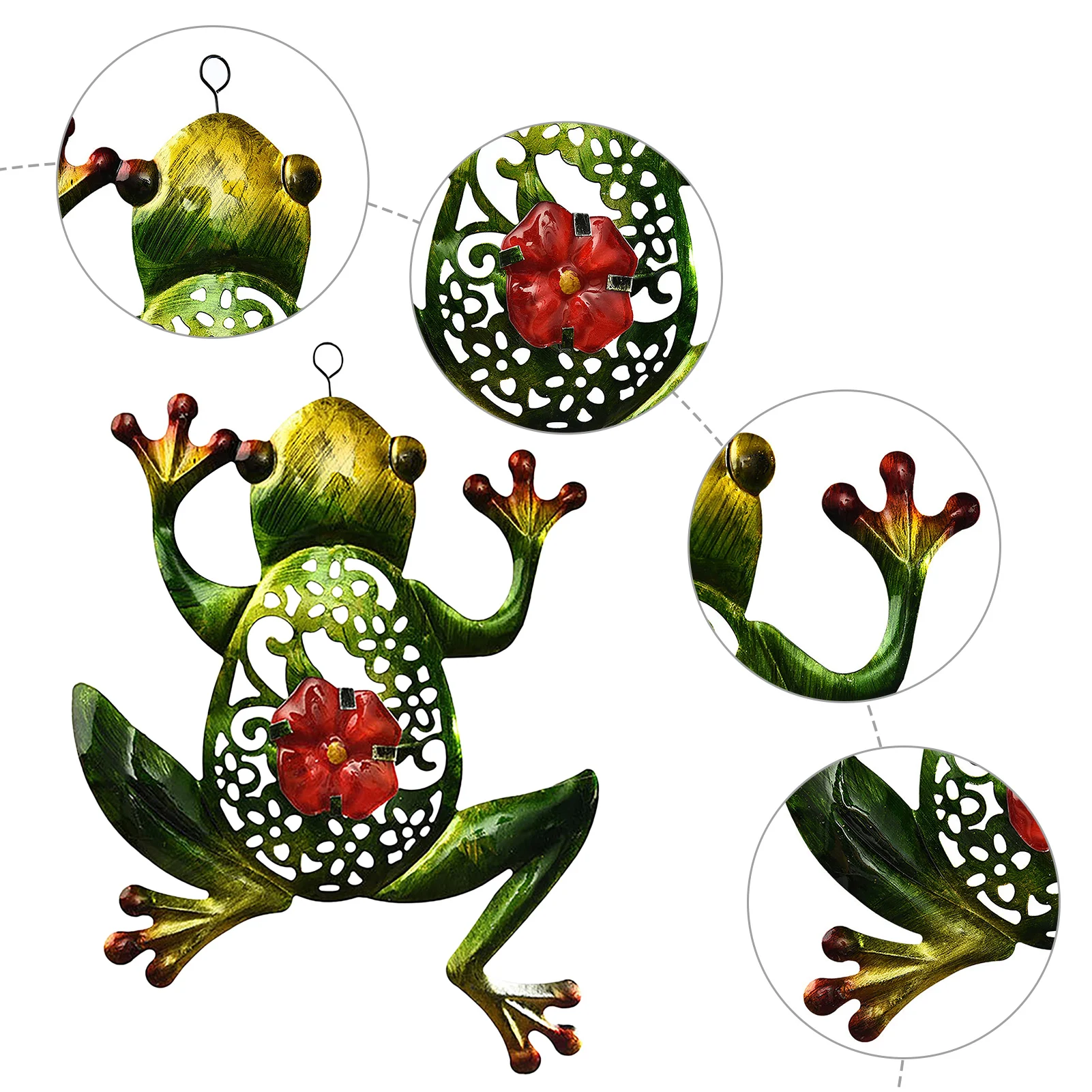 Metal Craft Frog Wall Hanging Ornament Decoration Garden Fence Balcony Animal Hanging Decor Personality Hollow Carved Mural
Metal Craft Frog Wall Hanging Ornament Decoration Garden Fence Balcony Animal Hanging Decor Personality Hollow Carved Mural