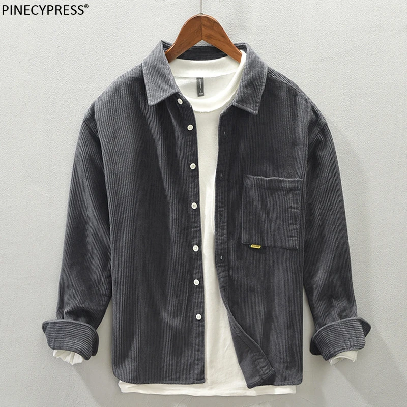 100% Cotton Striped Corduroy Soft Anti-static Quality Man Autumn Winter Warm Thick Long Sleeve Male Pocket Men Casual Shirt
100% Cotton Striped Corduroy Soft Anti-static Quality Man Autumn Winter Warm Thick Long Sleeve Male Pocket Men Casual Shirt