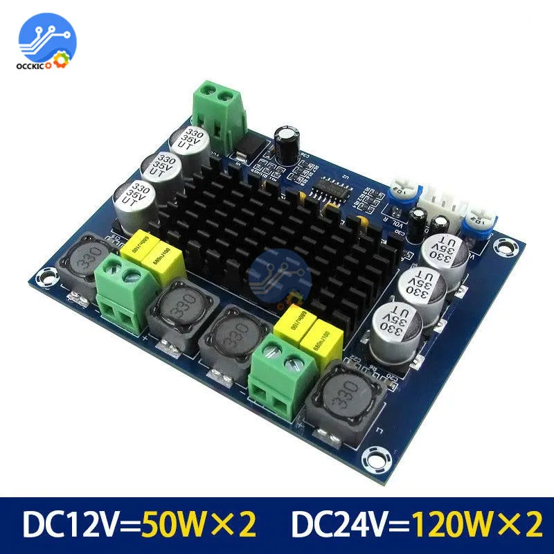 Двухканальный стереоусилитель TPA3116D2 высокая мощность 2*120 Вт DIY модуль усилителя 12