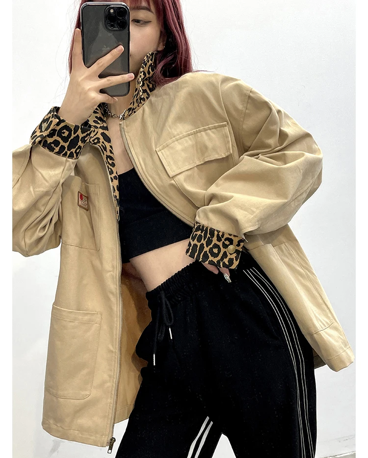 Harajpoo Women Jacket 2021 Spring Autumn Korea INS Trendy Hip-Hop Retro Hong Kong Style Casual Lapel Workwear Jacket Windbreaker
Harajpoo Women Jacket 2021 Spring Autumn Korea INS Trendy Hip-Hop Retro Hong Kong Style Casual Lapel Workwear Jacket Windbreaker