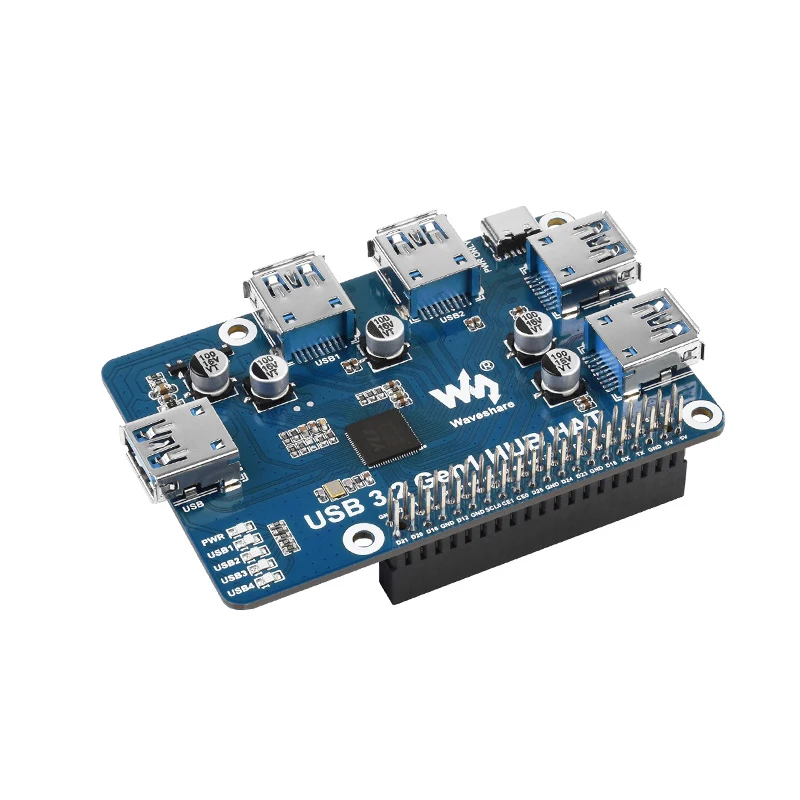 Waveshare USB 3.2 Gen1 And Gigabit Ethernet HUB HAT For Raspberry Pi, 3x USB 3.2 Gen1, 1x Gigabit Ethernet, Driver-Free
Waveshare USB 3.2 Gen1 And Gigabit Ethernet HUB HAT For Raspberry Pi, 3x USB 3.2 Gen1, 1x Gigabit Ethernet, Driver-Free