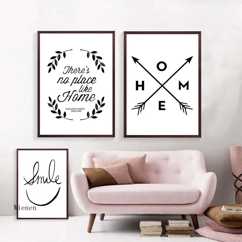Home Quotes Nordic Style Canvas Painting Prints Minimalist Modern Letters Poster Black and White Wall Art Living Room Unframed
Home Quotes Nordic Style Canvas Painting Prints Minimalist Modern Letters Poster Black and White Wall Art Living Room Unframed