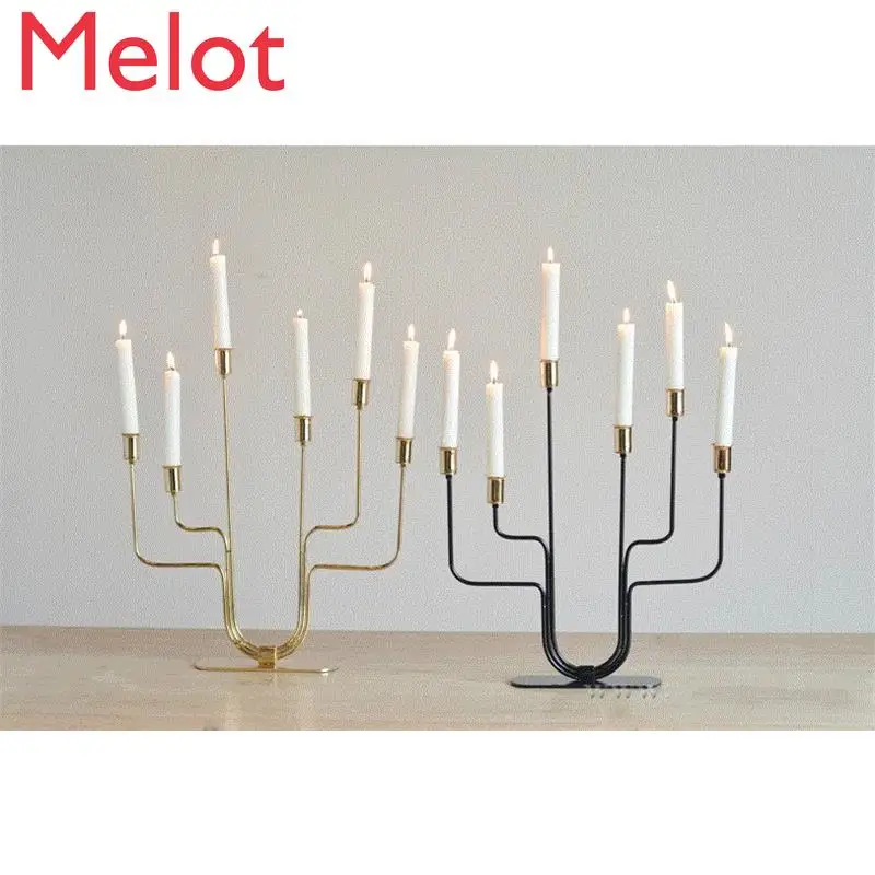 High-End High and Low Scattered Branches Wrought Iron Six-Head Candlestick Decoration Restaurant Candlelight Dinner Decoration
High-End High and Low Scattered Branches Wrought Iron Six-Head Candlestick Decoration Restaurant Candlelight Dinner Decoration