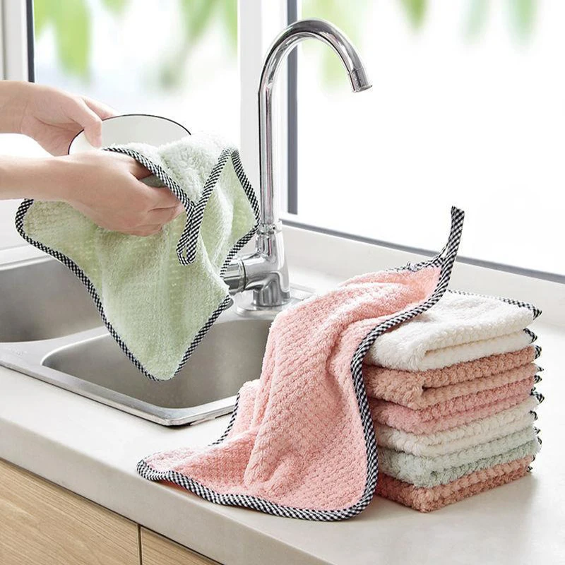 5Pcs Kitchen Towels Non-Shedding Dish Cloth Non-Stick Oil Thickened Table Cleaning Cloth Absorbent Pad Kitchen Cloth
5Pcs Kitchen Towels Non-Shedding Dish Cloth Non-Stick Oil Thickened Table Cleaning Cloth Absorbent Pad Kitchen Cloth