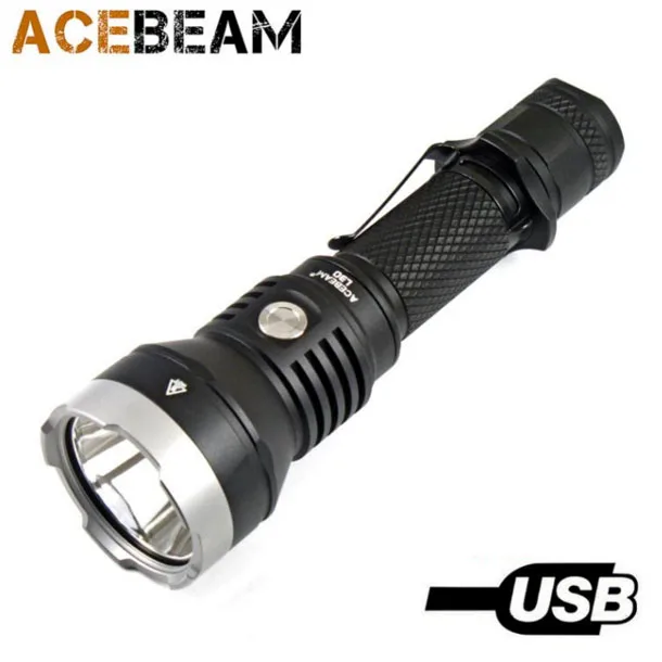 Светодиодный перезаряжаемый USB-фонарик Acebeam L30 Gen II регулируемый фонарик включает