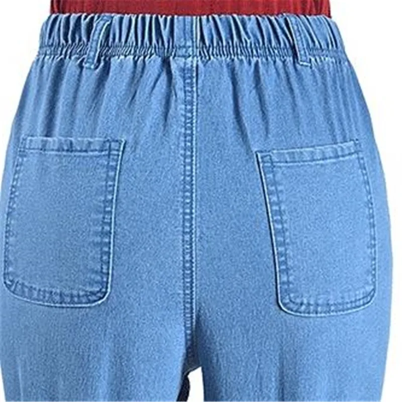Mom Jeans Summer Oversize Woman High Waist Jeans Femme Ladies Stretch Plus Size Jeans Wide Leg Jeans Thin Women Jeans Pants 
Mom Jeans Summer Oversize Woman High Waist Jeans Femme Ladies Stretch Plus Size Jeans Wide Leg Jeans Thin Women Jeans Pants