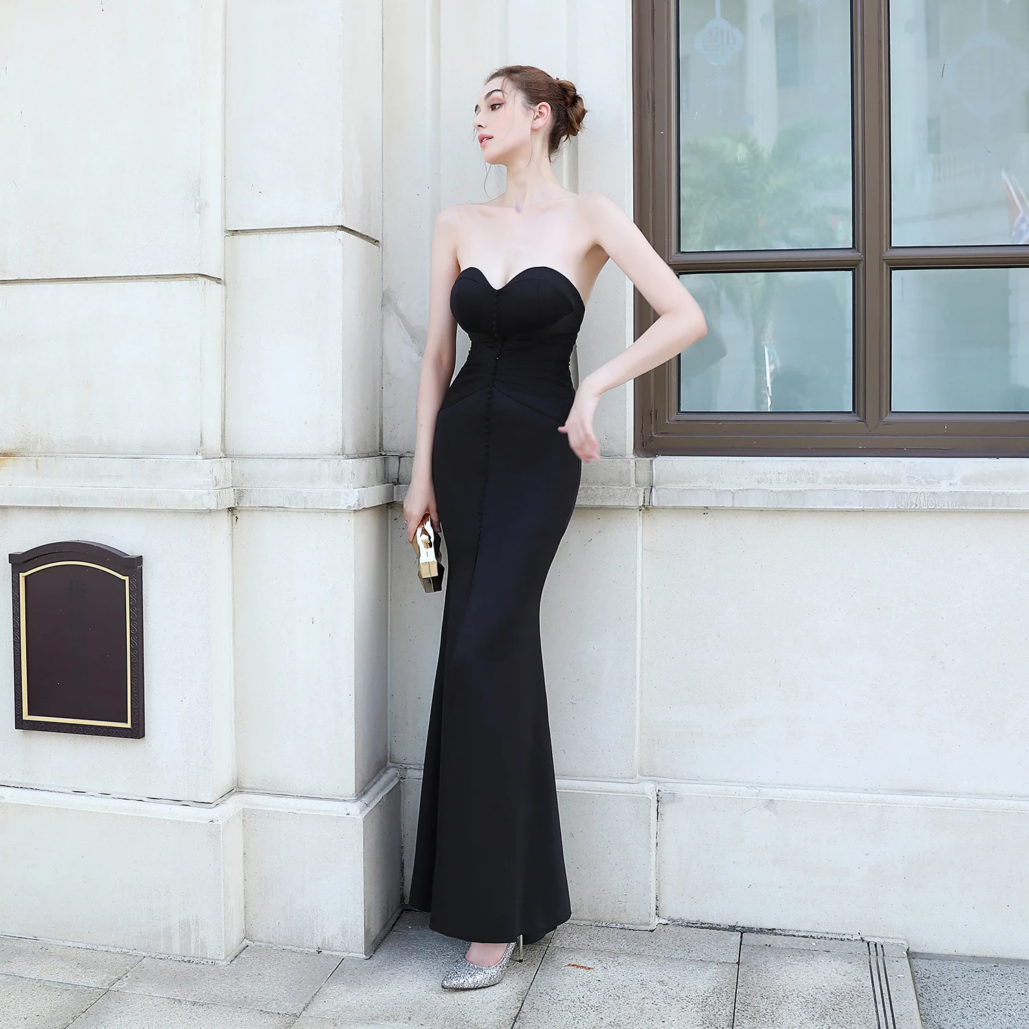 Formal Wear Bride Fashion Sleeveless Long Tube Top Dinner Party Slim Mermaid Dress Evening Dress Car Model Exhibition Sexy Robe
Formal Wear Bride Fashion Sleeveless Long Tube Top Dinner Party Slim Mermaid Dress Evening Dress Car Model Exhibition Sexy Robe