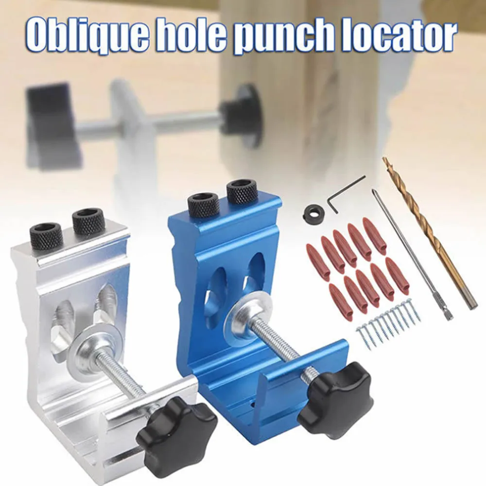 Heavy Duty All-In-One Aluminum Pocket Hole Jig Kit Woodworking Inclined Hole Positioner for Woodworking Angle Drilling Holes
Heavy Duty All-In-One Aluminum Pocket Hole Jig Kit Woodworking Inclined Hole Positioner for Woodworking Angle Drilling Holes