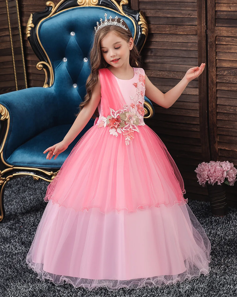 2019 New Christmas Performance Long Dress Flower Girls Wedding Birthdays Evening Party Dresses Baby Kids Bow Dress 3-9-12 Years
2019 New Christmas Performance Long Dress Flower Girls Wedding Birthdays Evening Party Dresses Baby Kids Bow Dress 3-9-12 Years