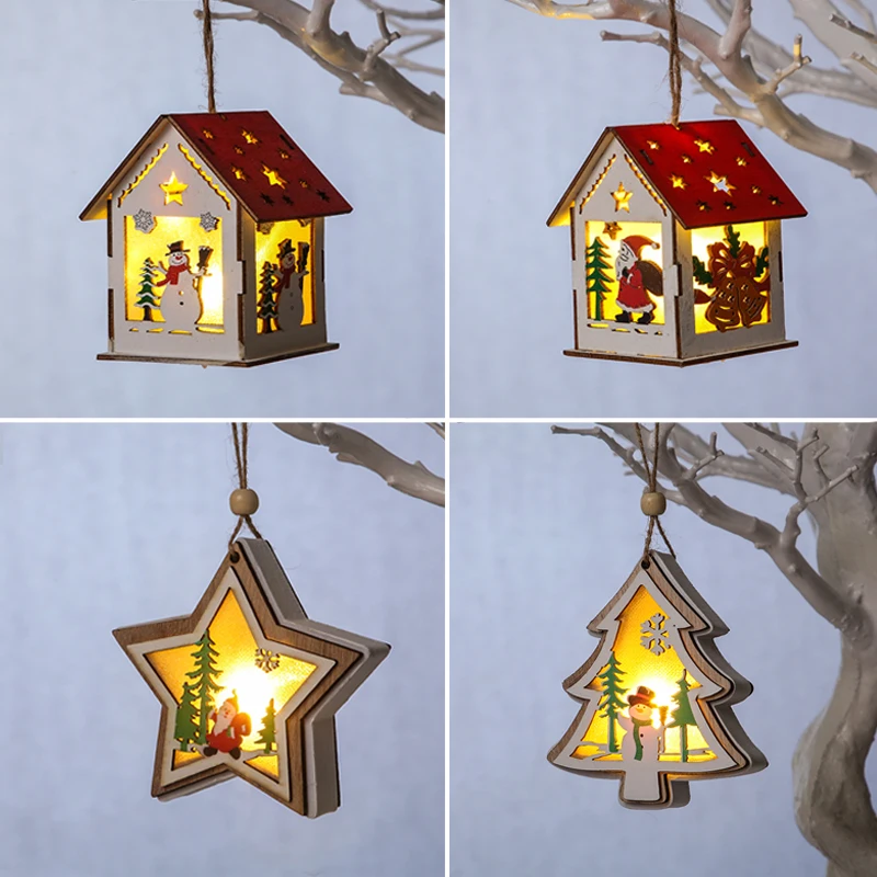 Christmas decorations wood light cabin pendant snow house pentaclus decorations Christmas creative gift
Christmas decorations wood light cabin pendant snow house pentaclus decorations Christmas creative gift
