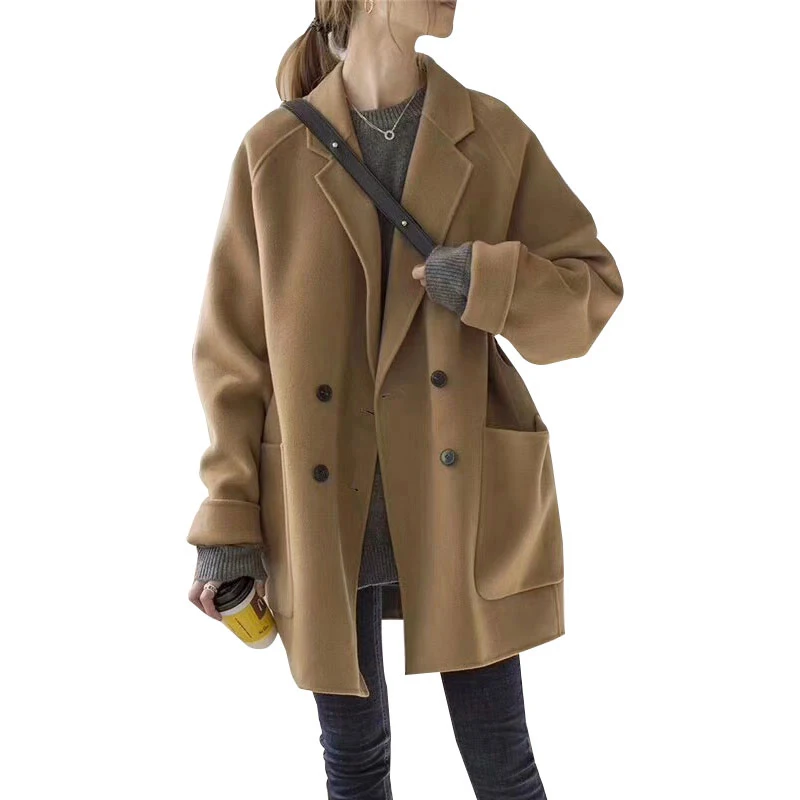 Fashion Woolen Overcoat Women Thicken Casual Long Sleeve Loose Jacket Female Formal Spring Outwear Tops
Fashion Woolen Overcoat Women Thicken Casual Long Sleeve Loose Jacket Female Formal Spring Outwear Tops
