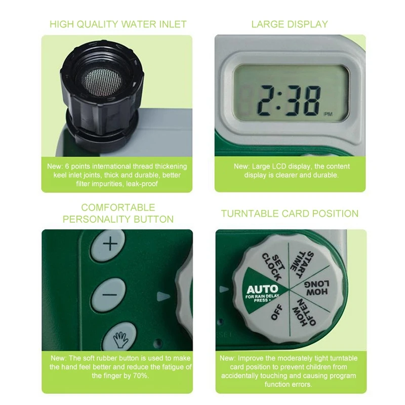 Automatic Water Garden 1-Outlet Irrigation Controller Hose Faucet Timer Garden Watering Mechanical Greenhouse Supplies
Automatic Water Garden 1-Outlet Irrigation Controller Hose Faucet Timer Garden Watering Mechanical Greenhouse Supplies