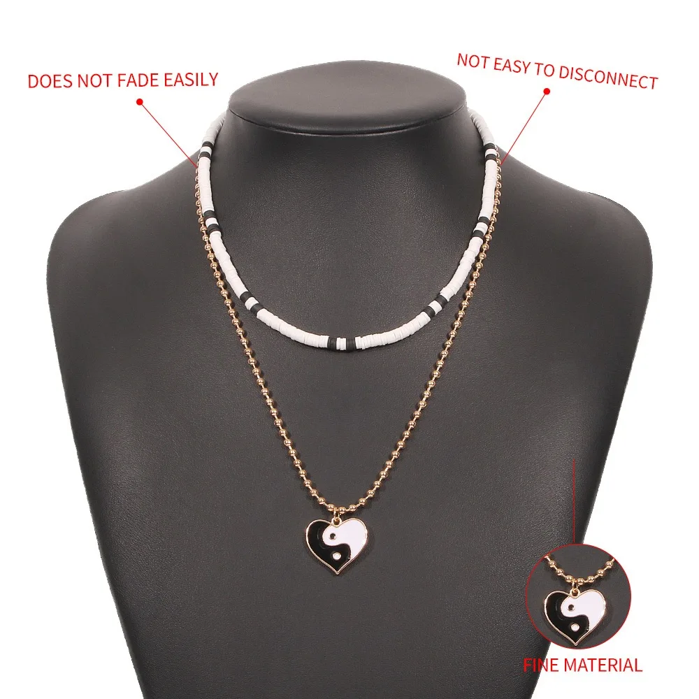 2021 new bohemian two-layer necklace women's heart-shaped pendant necklace retro necklace jewelry gift wholesale
2021 new bohemian two-layer necklace women's heart-shaped pendant necklace retro necklace jewelry gift wholesale