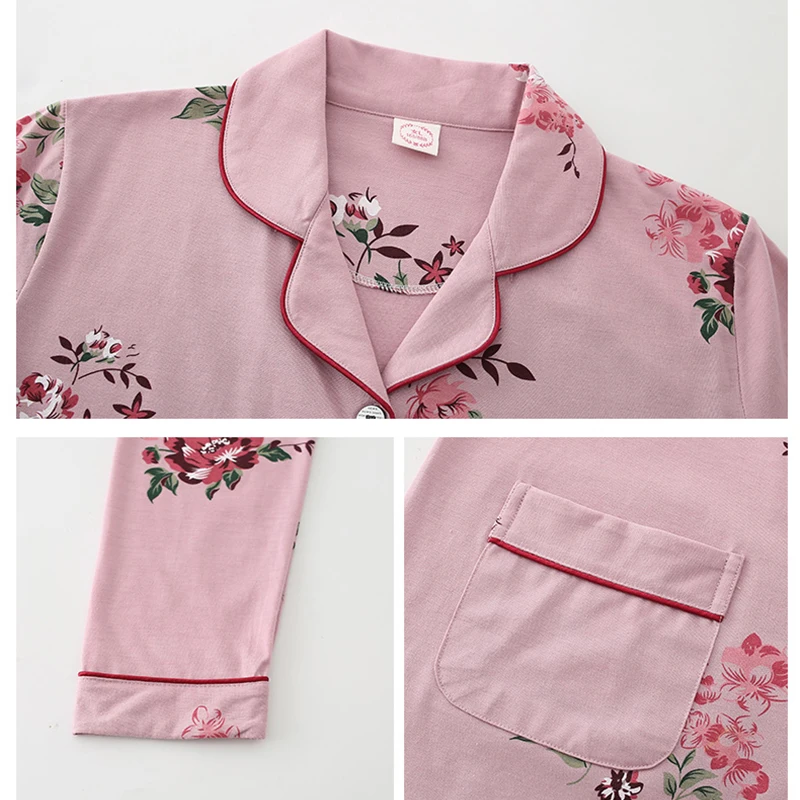 Caiyier Cotton Winter Pajamas Set Gentle Pink Turn-down collar Sleepwear Long Sleeve With Pocket Leisure Women Nightwear M-3XL
Caiyier Cotton Winter Pajamas Set Gentle Pink Turn-down collar Sleepwear Long Sleeve With Pocket Leisure Women Nightwear M-3XL