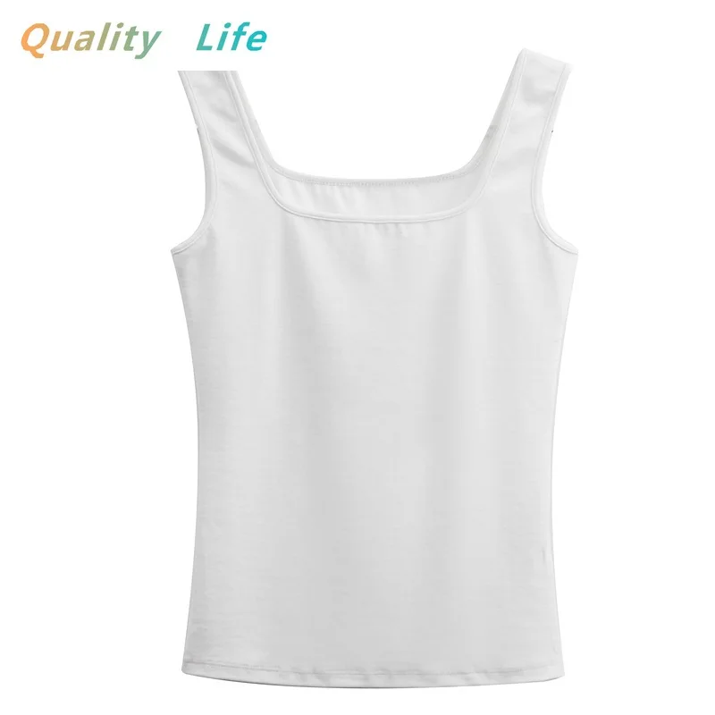 Summer New Style Square Neck Thread Cotton Slim-fitting Sleeveless European and American INS Camisole Female Trendy
Summer New Style Square Neck Thread Cotton Slim-fitting Sleeveless European and American INS Camisole Female Trendy