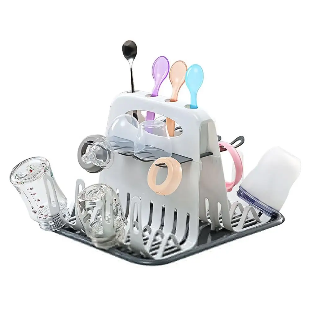 Baby Bottle Drying Rack With Tray High Capacity Cup Holder For Infant Feeding Accessories Folds Flat Detachable Drip Tray
Baby Bottle Drying Rack With Tray High Capacity Cup Holder For Infant Feeding Accessories Folds Flat Detachable Drip Tray
