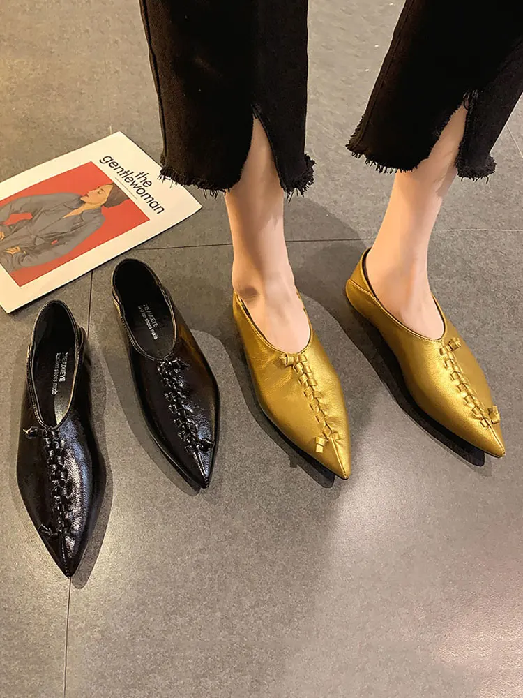 Women's Shoes Pumps 2021 New Style Spring and Autumn Woven Flat Non-slip Fashion Pointed Retro Flat Shoes
Women's Shoes Pumps 2021 New Style Spring and Autumn Woven Flat Non-slip Fashion Pointed Retro Flat Shoes