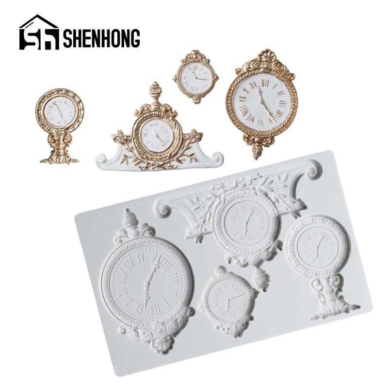 SHENHONG, часы в стиле ретро, силиконовые украшения для торта, конфет, форма для выпечки
SHENHONG, часы в стиле ретро, силиконовые украшения для торта, конфет, форма для выпечки