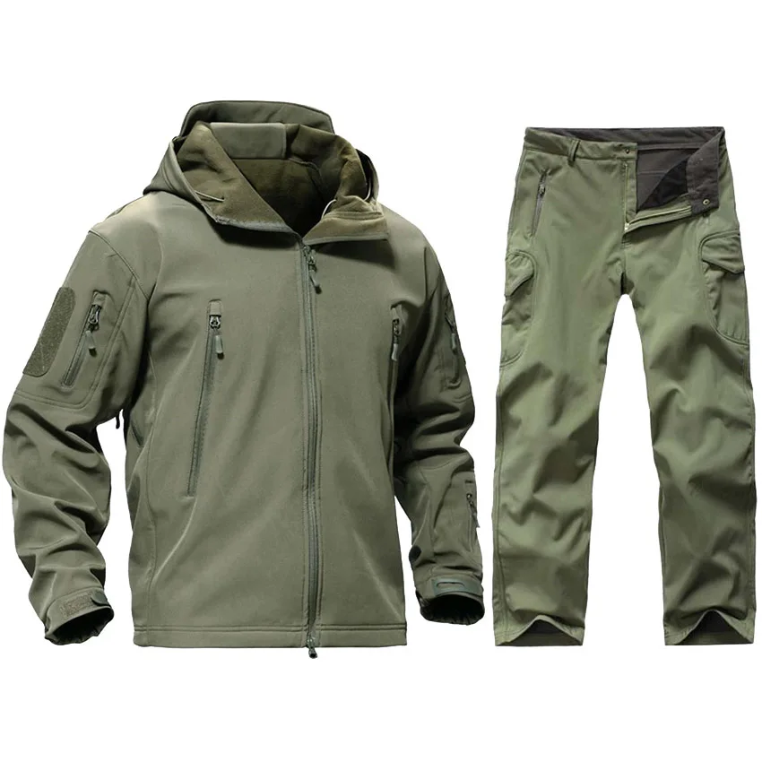 Winter Men's Tactical Softshell t Jacket Set Camouflage Windbreaker Waterproof Hunting Coats Outwear Army Military Fleece Jacket
Winter Men's Tactical Softshell t Jacket Set Camouflage Windbreaker Waterproof Hunting Coats Outwear Army Military Fleece Jacket