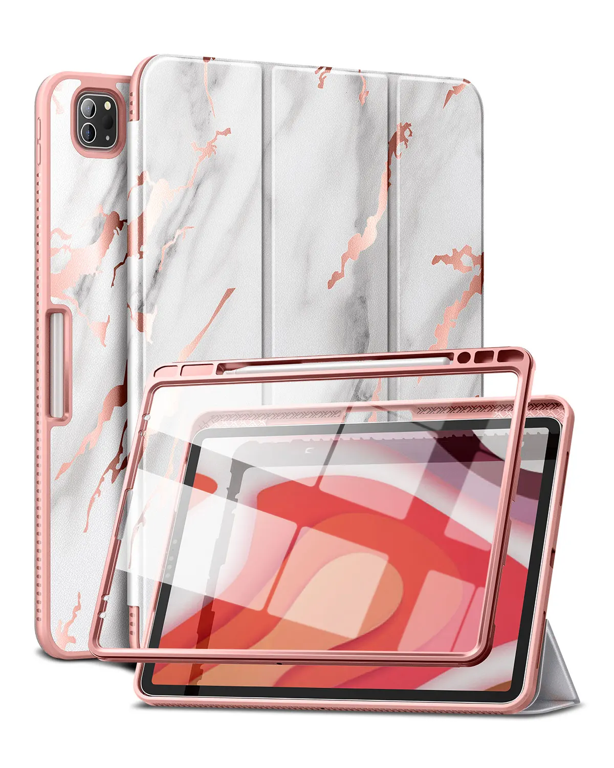 Case For iPad pro 12.9inch 4 th Gen 2020 5th Gen 2021 3rd Gen 2018 Triple Fold Protective Cover Flexible TPU Back Smart funda
Case For iPad pro 12.9inch 4 th Gen 2020 5th Gen 2021 3rd Gen 2018 Triple Fold Protective Cover Flexible TPU Back Smart funda