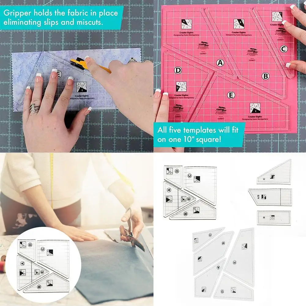5PCS Sewing Ruler Quilting Template Sewing Machine Patchwork Sewing Kit Cloth Cutting Rulers DIY
5PCS Sewing Ruler Quilting Template Sewing Machine Patchwork Sewing Kit Cloth Cutting Rulers DIY