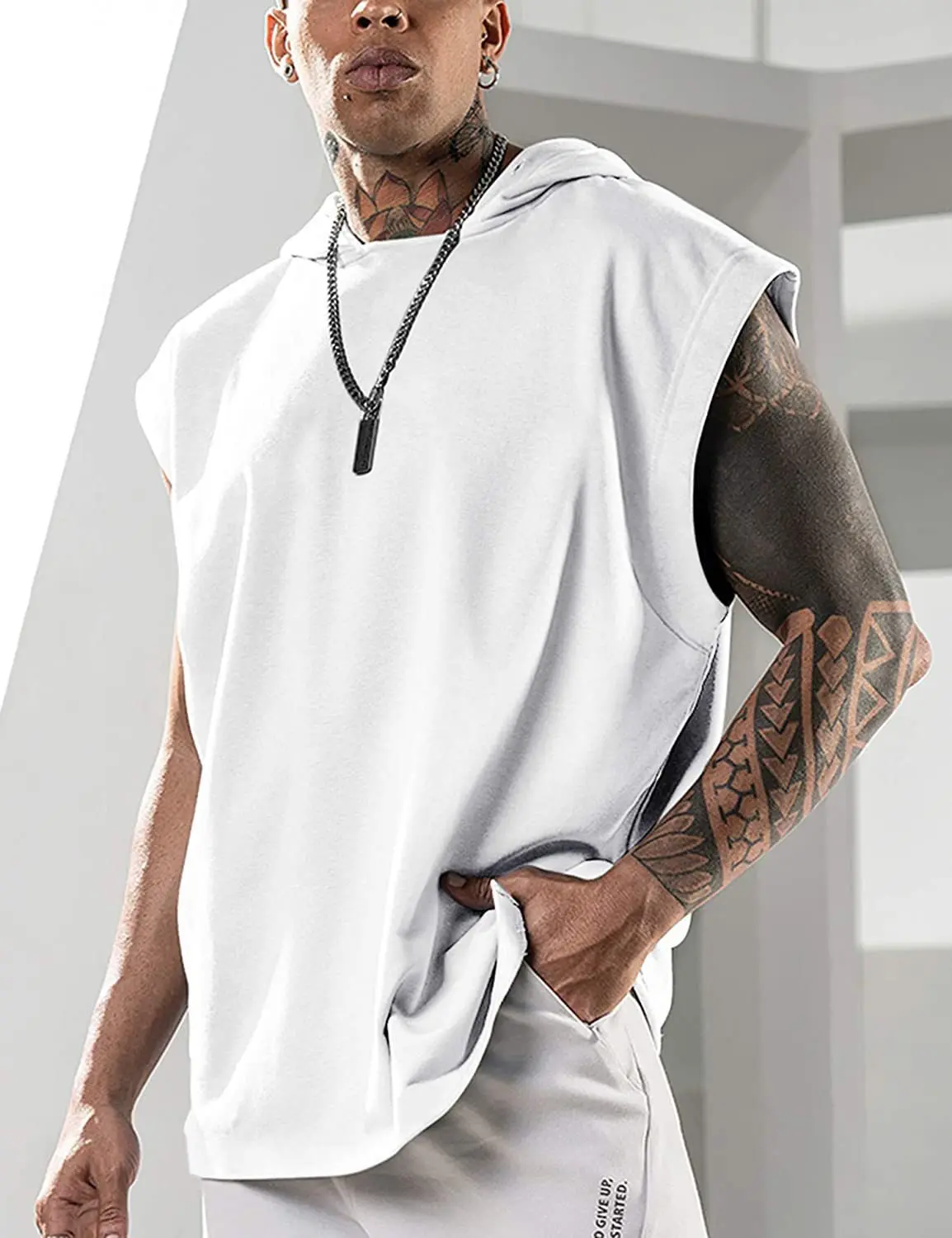 Mens T-shirt Sleeveless Hooded Leisure Hedging Waistcoat Loose For Freedom Outdoor Sports And Leisure Mens T-Shorts 2021
Mens T-shirt Sleeveless Hooded Leisure Hedging Waistcoat Loose For Freedom Outdoor Sports And Leisure Mens T-Shorts 2021