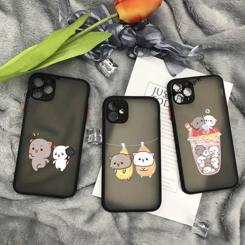 Peach Cat Cute Cartoon Couple Phone Case For IPhone 13 12 11 Pro Max Xs Xr X 7 8 Plus Black Matte Translucent Cover
Peach Cat Cute Cartoon Couple Phone Case For IPhone 13 12 11 Pro Max Xs Xr X 7 8 Plus Black Matte Translucent Cover