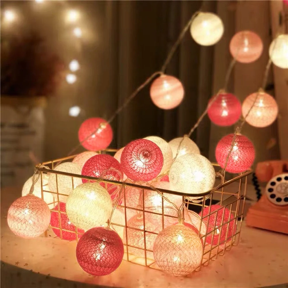 Colorful Cotton Ball LED Light Strip String Garland Christmas Xmas Outdoor Holiday Wedding Party Baby Fairy Lights Decorations
Colorful Cotton Ball LED Light Strip String Garland Christmas Xmas Outdoor Holiday Wedding Party Baby Fairy Lights Decorations