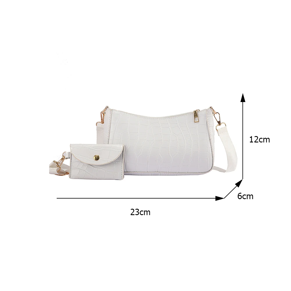 New Women's Bag Stone Pattern Solid Color Shoulder Crossbody Bag Ladies PU Leather Small Handbags Mini Purse 2pcs Composite Bags
New Women's Bag Stone Pattern Solid Color Shoulder Crossbody Bag Ladies PU Leather Small Handbags Mini Purse 2pcs Composite Bags