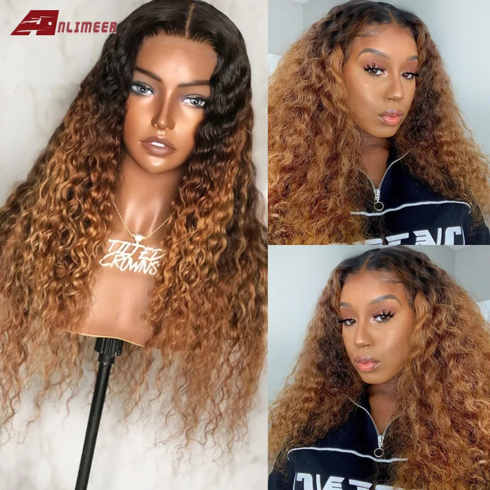 Ombre Curly Lace Wigs Pre Plucked 1B30 Brazilian Remy Human Hair Deep Curly T Part Lace Wig 180% Density Front Middle Part Wigs
Ombre Curly Lace Wigs Pre Plucked 1B30 Brazilian Remy Human Hair Deep Curly T Part Lace Wig 180% Density Front Middle Part Wigs