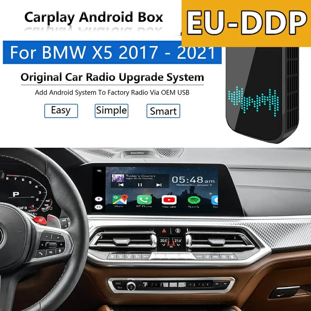 Radio Carplay upgrade Android Auto Audio For BMW X5 2018 - 2021 USB Apple AI Box Wireless Car Multimedia Player Wifi Mirror Link
Radio Carplay upgrade Android Auto Audio For BMW X5 2018 - 2021 USB Apple AI Box Wireless Car Multimedia Player Wifi Mirror Link