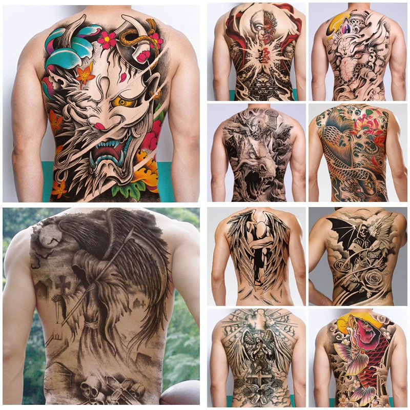 Tattoo Temporary for Men Full Back Large Waterproof Stickers Fake Undead on Body with Devil Carp Boys Transfer Cool Stuff Tatoo
Tattoo Temporary for Men Full Back Large Waterproof Stickers Fake Undead on Body with Devil Carp Boys Transfer Cool Stuff Tatoo