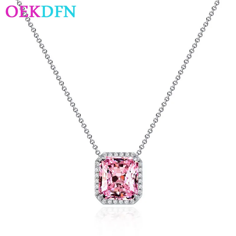 OEKDFN Fashion Solid 925 Sterling Silver Created 10*11MM Pink High Carbon Diamond Pendant Women's Necklaces Wedding Fine Jewelry
OEKDFN Fashion Solid 925 Sterling Silver Created 10*11MM Pink High Carbon Diamond Pendant Women's Necklaces Wedding Fine Jewelry