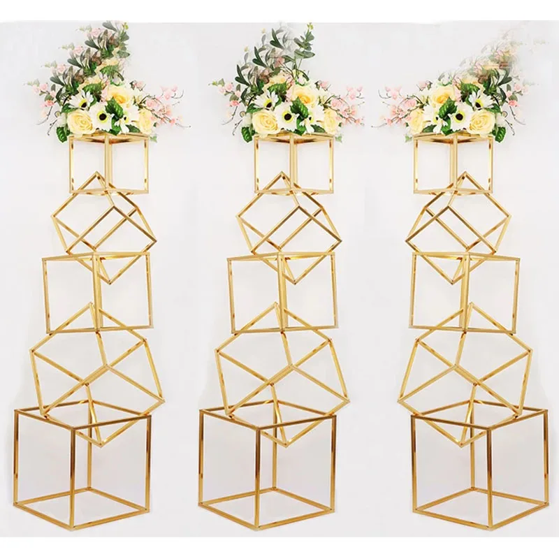 Wedding backdrop 5pcs/set gold square plinth decoration Iron geometric placed props road lead T station supplies
Wedding backdrop 5pcs/set gold square plinth decoration Iron geometric placed props road lead T station supplies