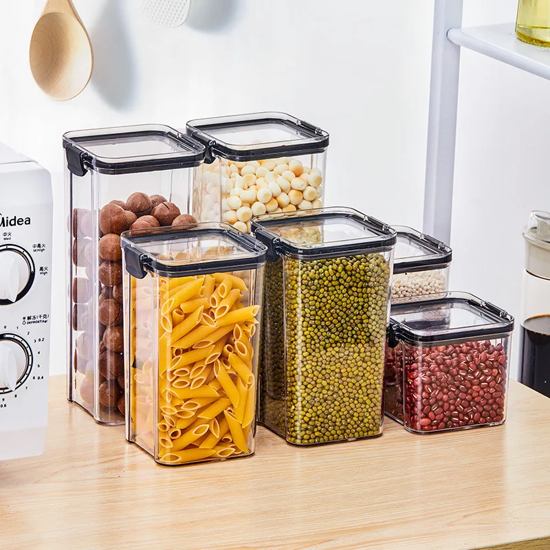 Plastic Storage Container Fresh-keeping Box Transparent Snack Nut Storage Jar Food Container Organizer Box Home Products
Plastic Storage Container Fresh-keeping Box Transparent Snack Nut Storage Jar Food Container Organizer Box Home Products