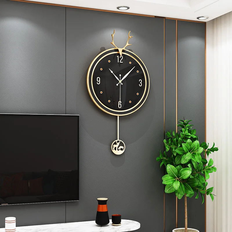 Luxury Deer Head Modern Wall Clock Minimalist Meal Gold Living Room Hanging Clocks Nordic Pendulum Mute Home Decoration W6B
Luxury Deer Head Modern Wall Clock Minimalist Meal Gold Living Room Hanging Clocks Nordic Pendulum Mute Home Decoration W6B