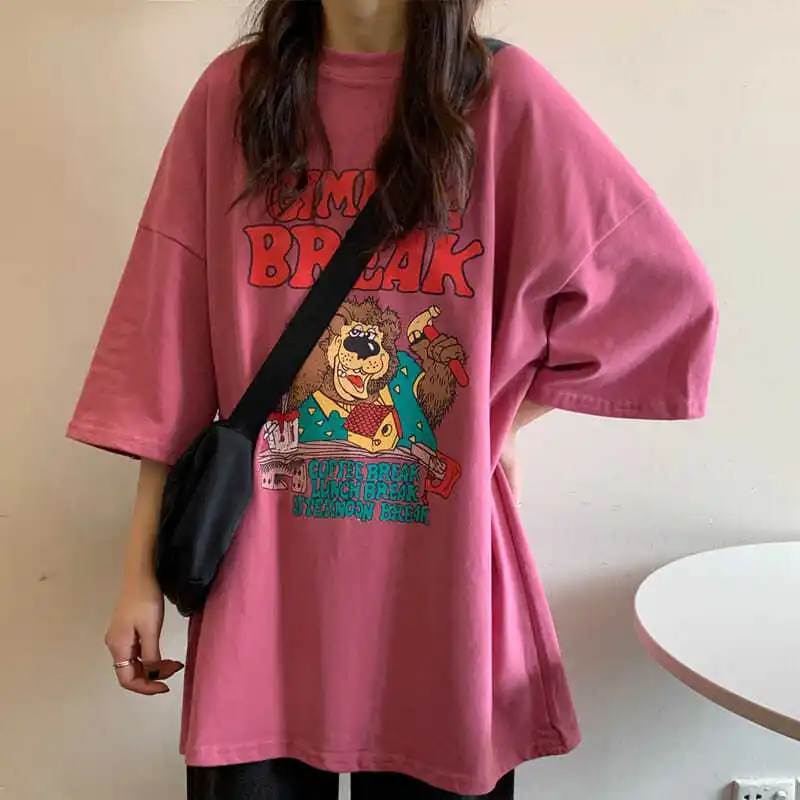 Summer 2021 Cotton Short-sleeved T-shirt Women Loose Korean Lazy Style BF Harajuku Foreign Style Top
Summer 2021 Cotton Short-sleeved T-shirt Women Loose Korean Lazy Style BF Harajuku Foreign Style Top